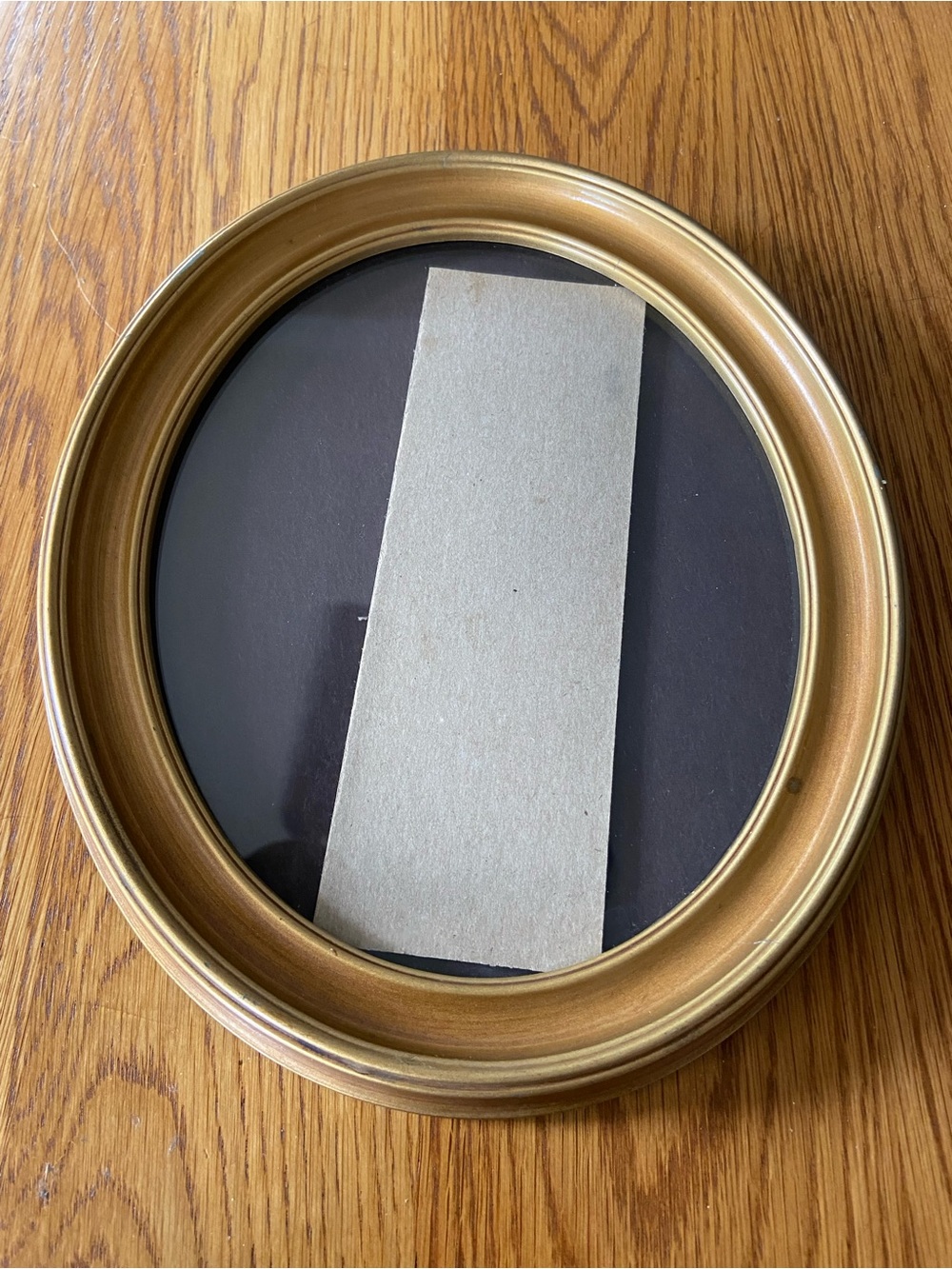 Vintage Oval Shaped Wall Frame in Gold